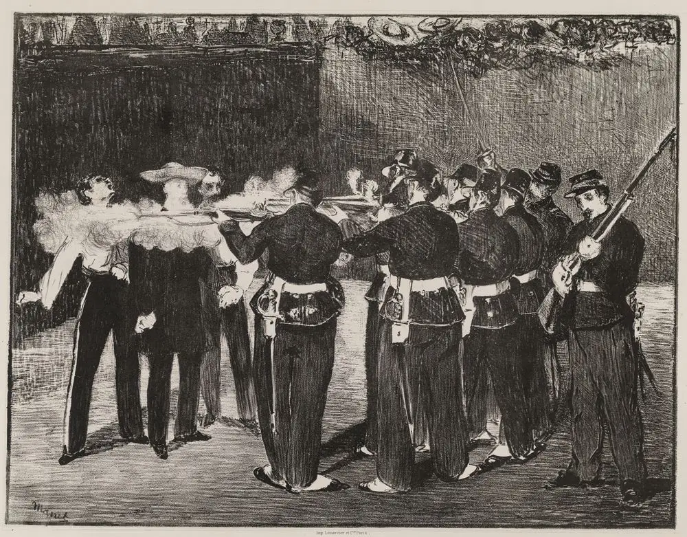 Maximilians henrettelse by Édouard Manet