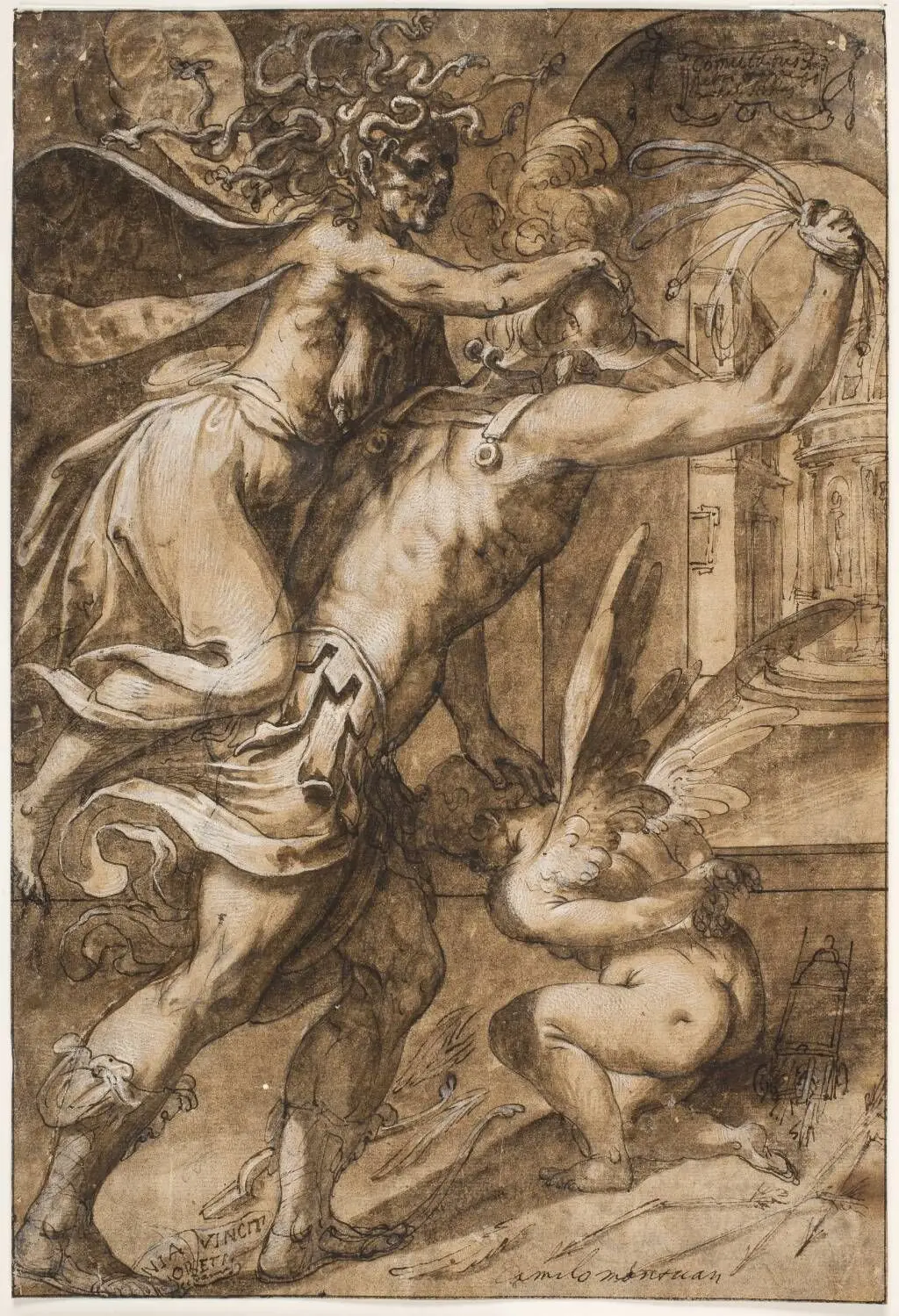 Hercule et Antée by Eugène Delacroix