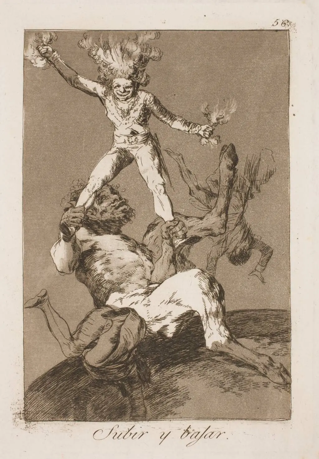 Op og ned by Francisco de Goya