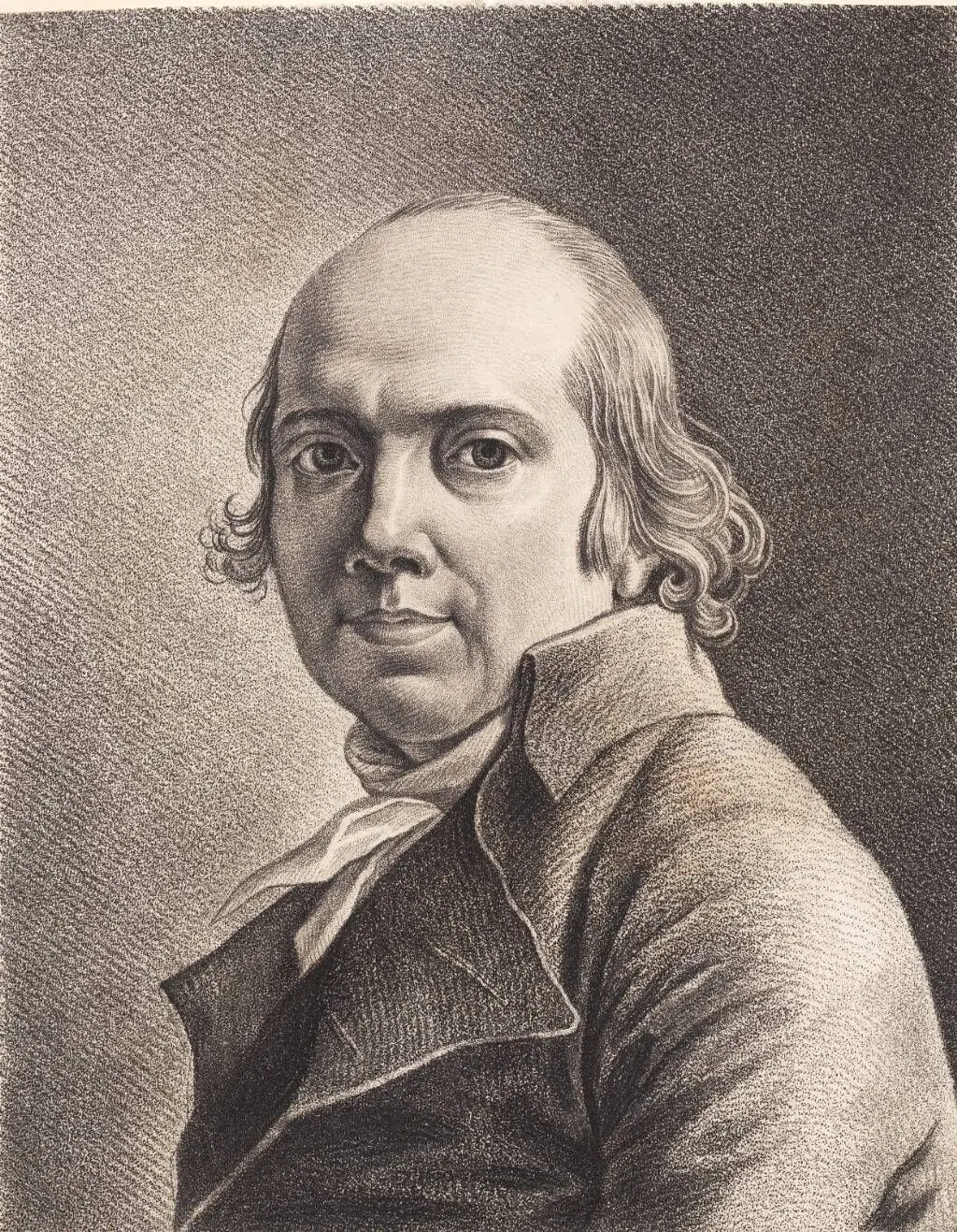 Jens Juels tegnede selvportræt by J.F. Clemens