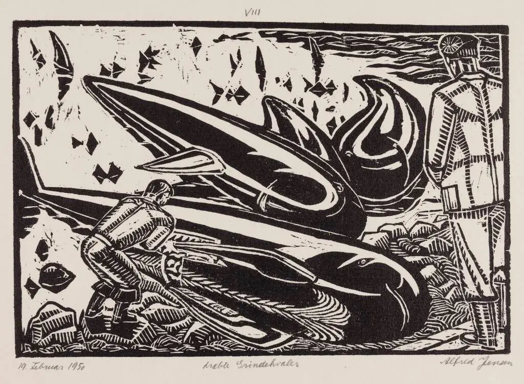 Dræbte grindehvaler by Jensen, Alfred