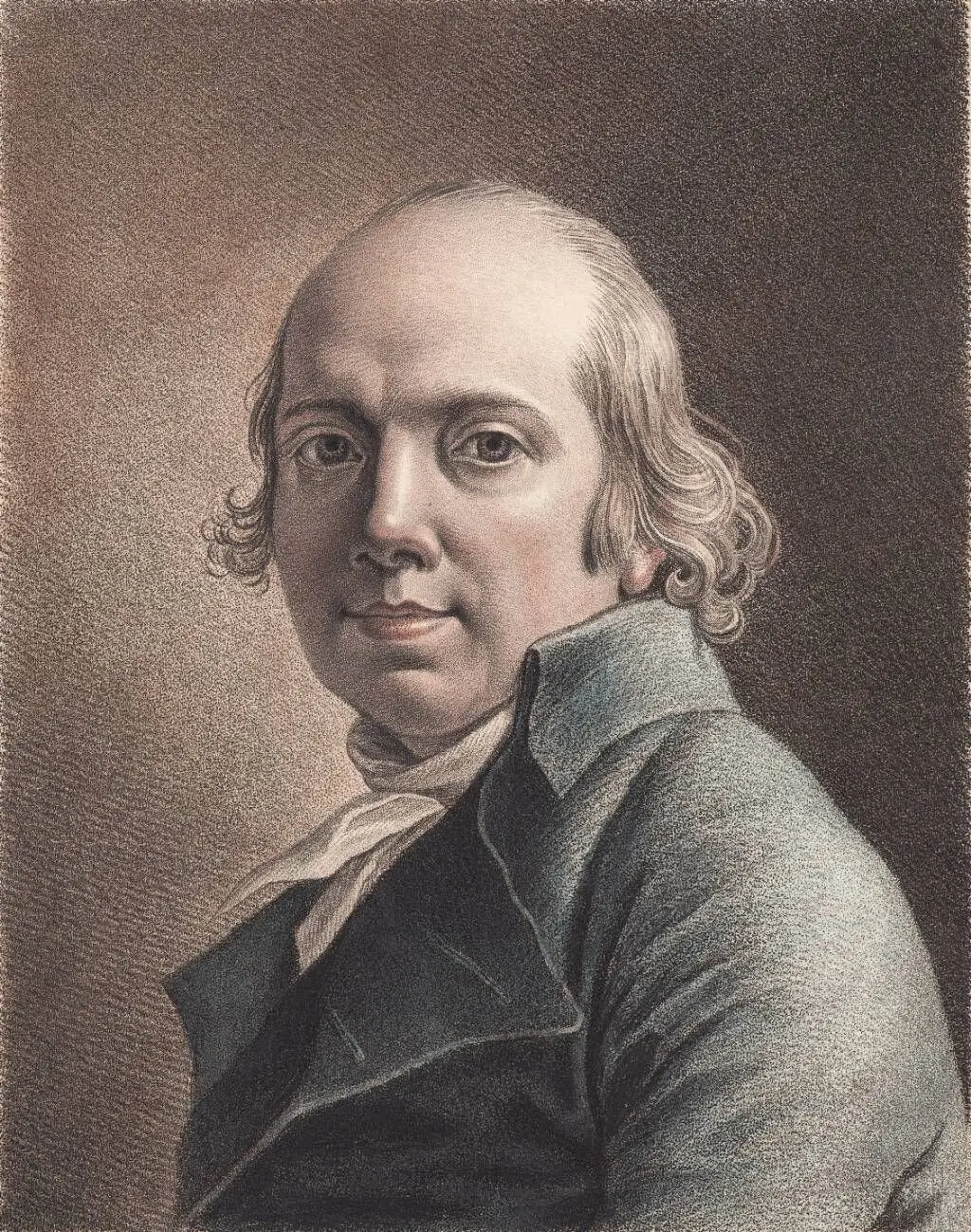 Jens Juels tegnede selvportræt by J.F. Clemens