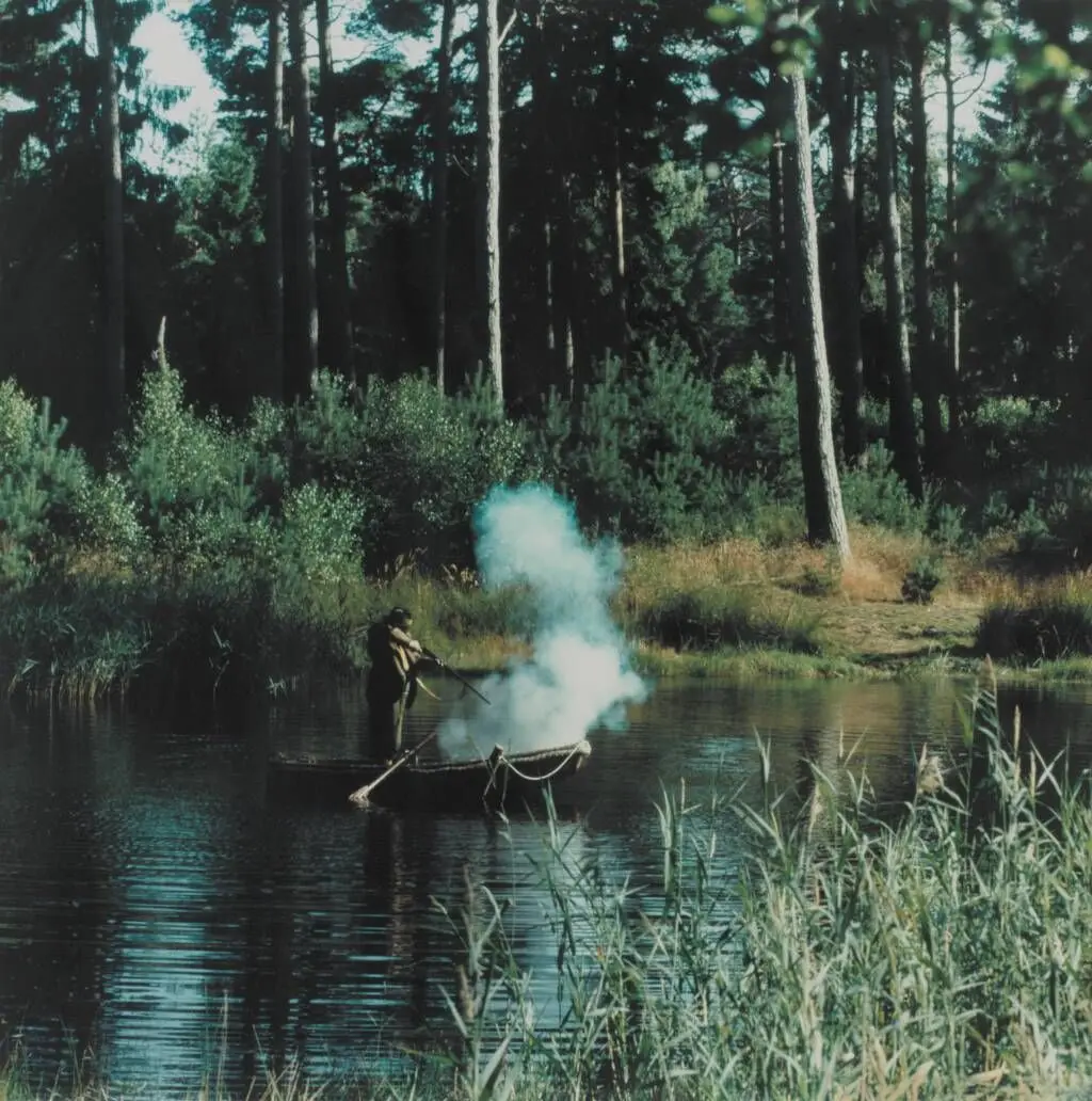 The Lake (The hunter shoots the boat) 9 by Peter Land