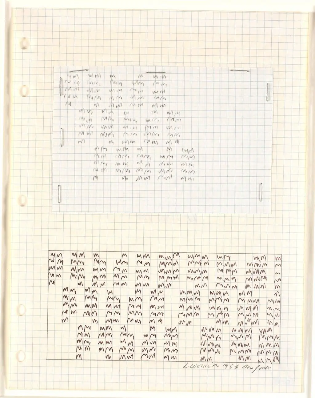 Tic Drawing by Lawrence Weiner