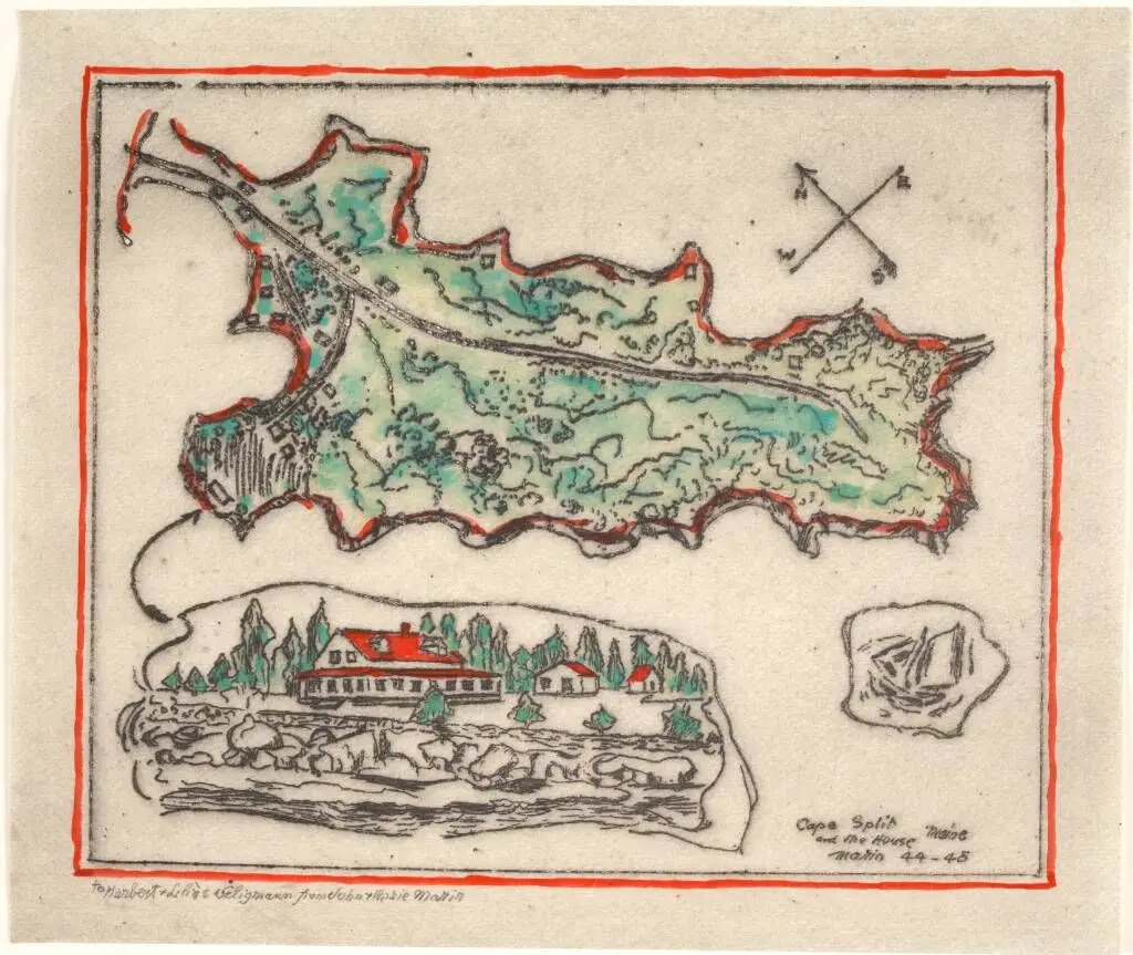 Cape Split and The House, Maine by John Marin
