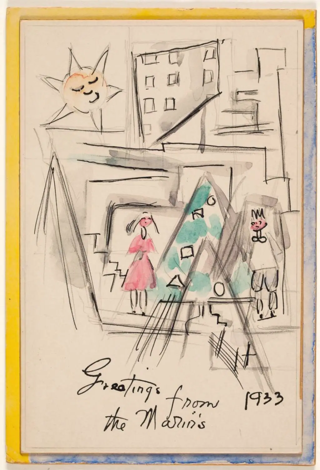 Greetings from the Marin's by John Marin