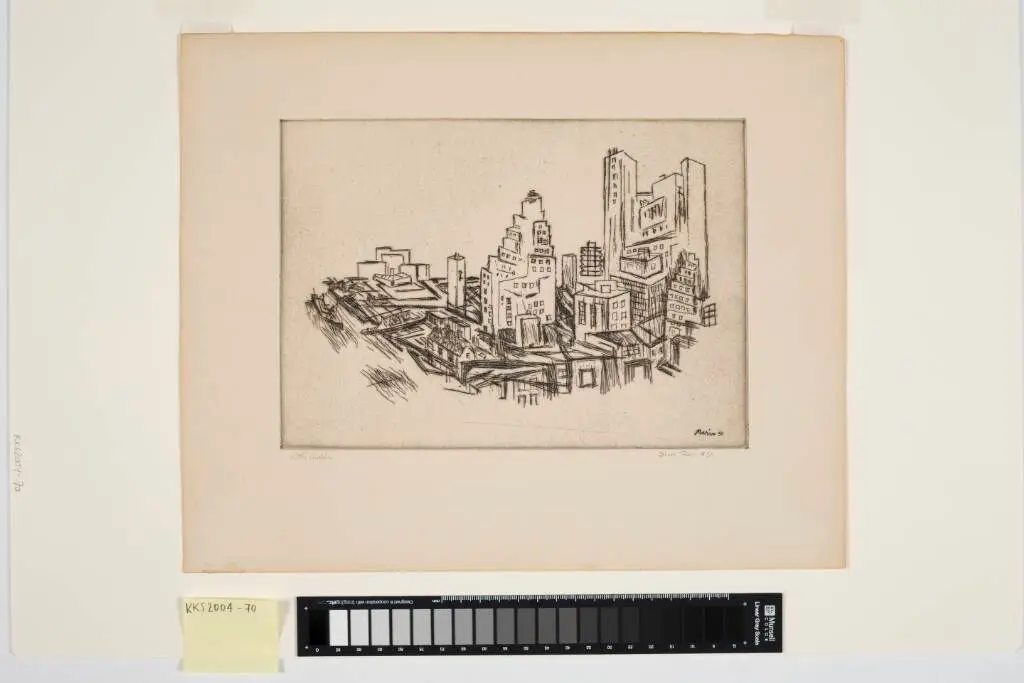 Lower Manhattan from the Bridge by John Marin