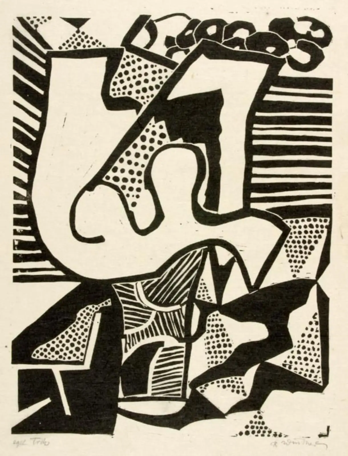 Abstrakt komposition by Richard Winther