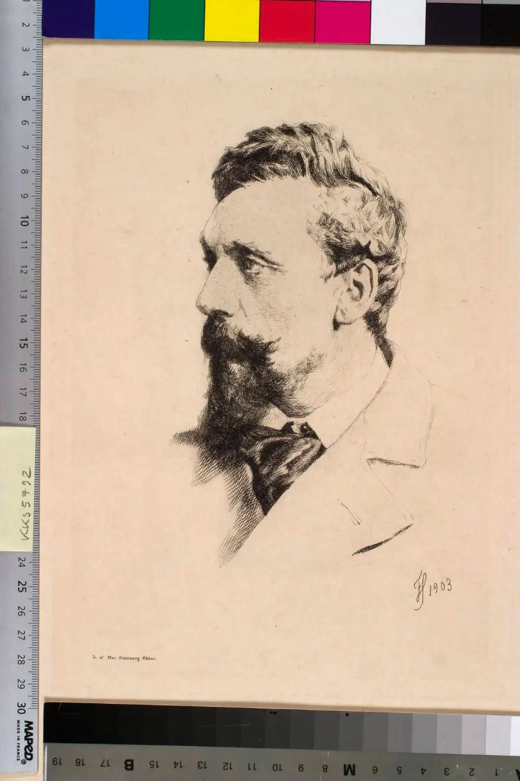 Portræt af Carl Bloch by Frans Schwartz