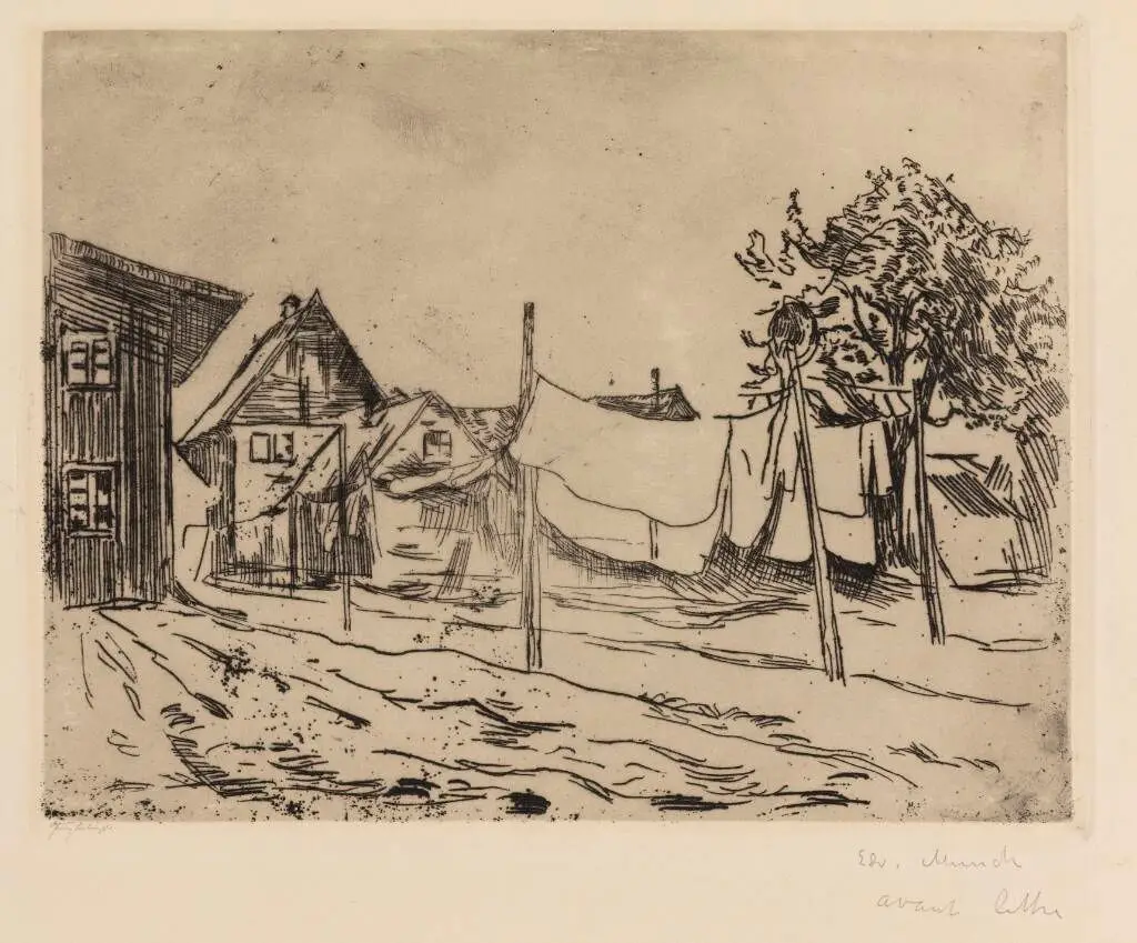 Tørretøj i Travemünde by Edvard Munch