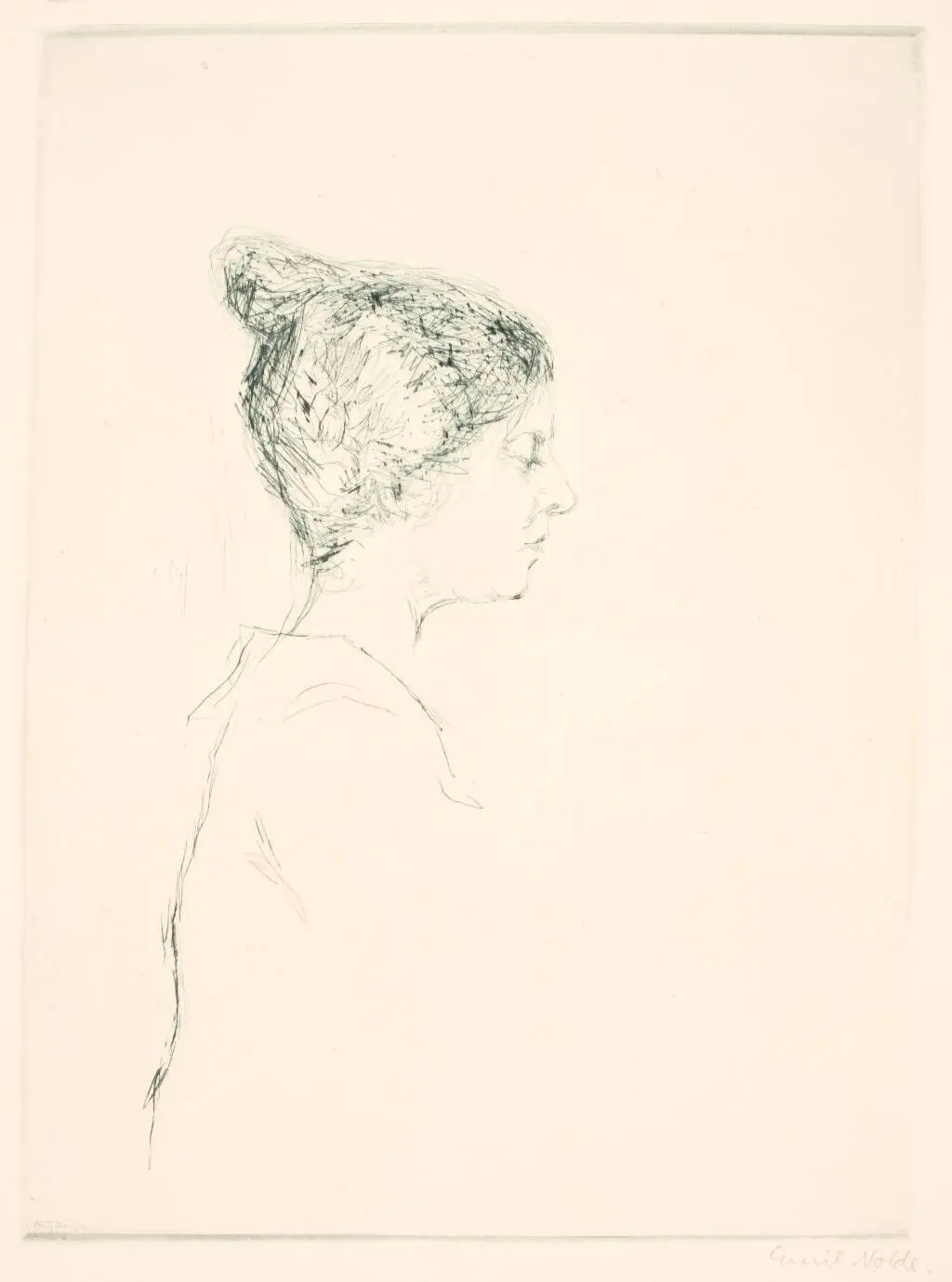 Frauenprofil by Emil Nolde