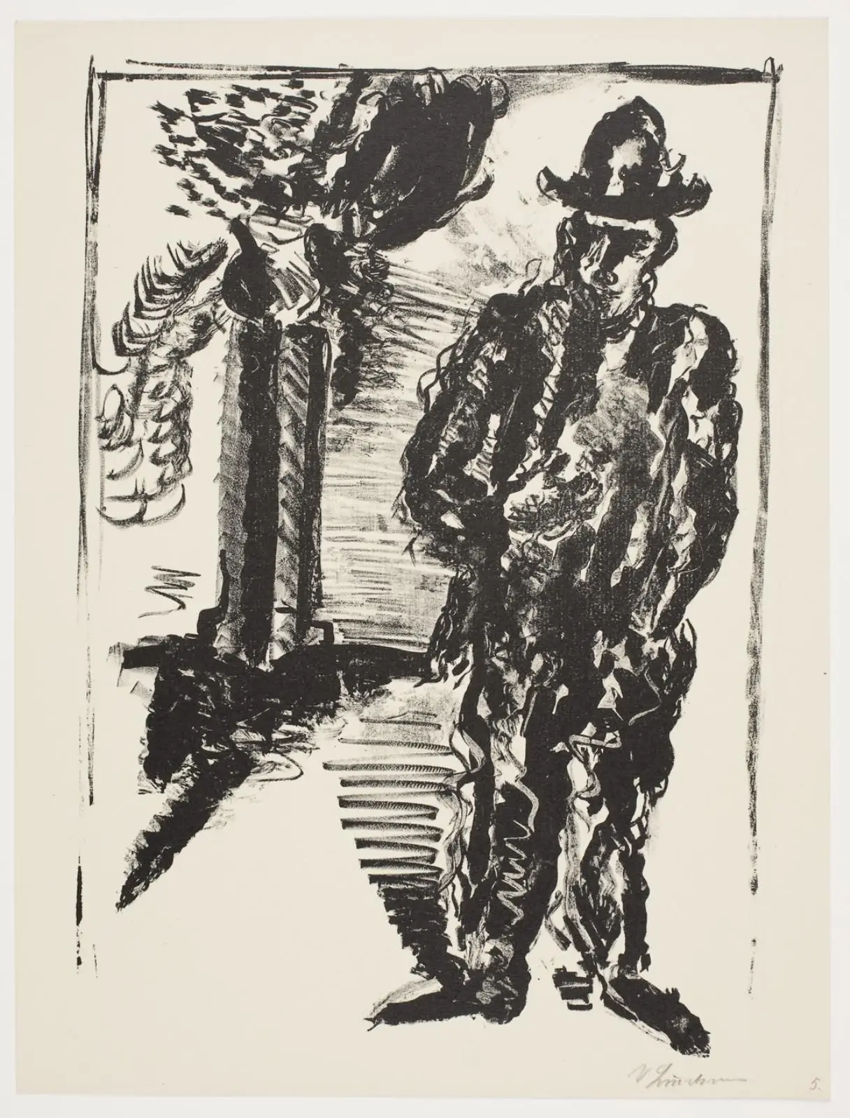 Stående mand mand med hat by Vilhelm Lundstrøm