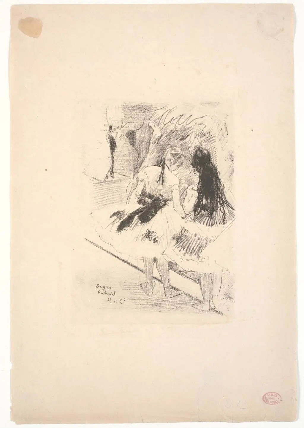 Dans la coulisse by Edgar Degas