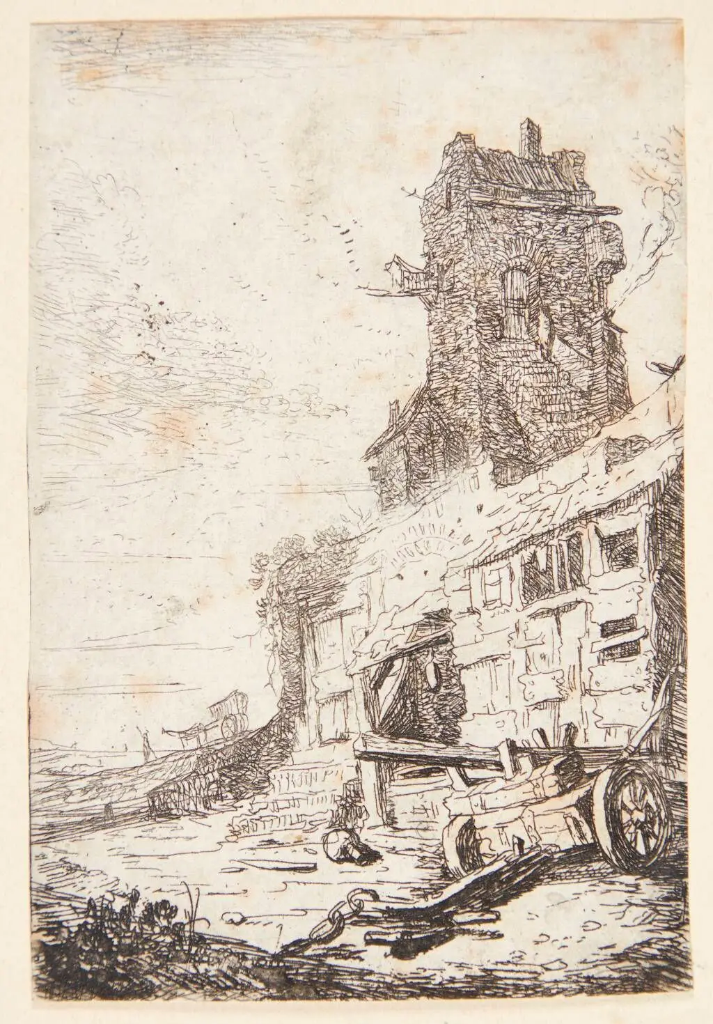 Forfaldent hus by Bartholomeus Breenbergh