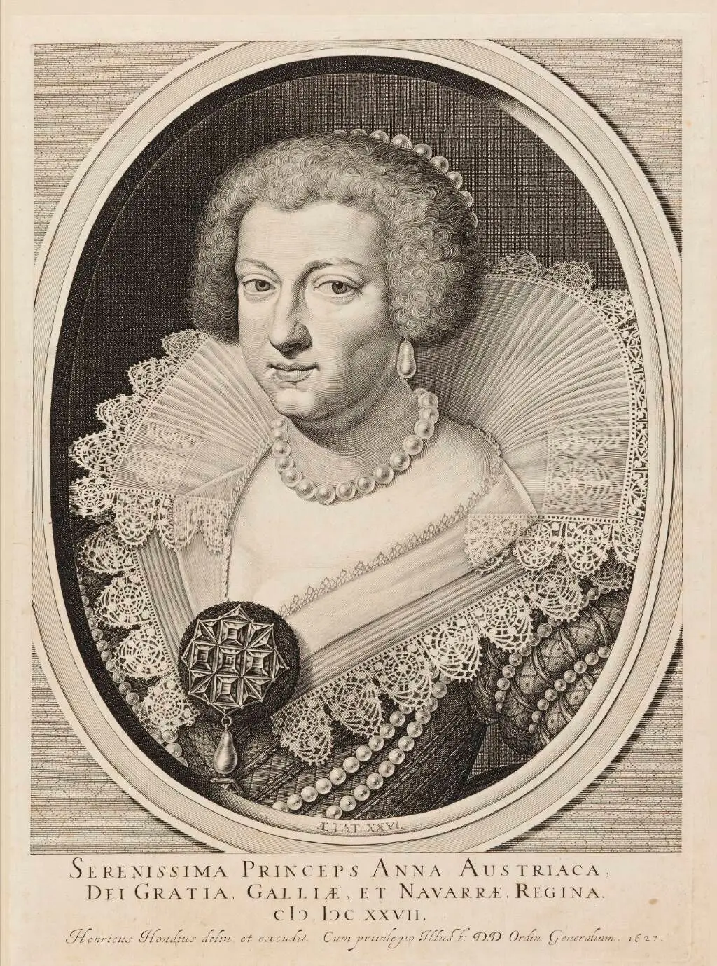 Anna af Østrig by Hendrik Hondius (I)