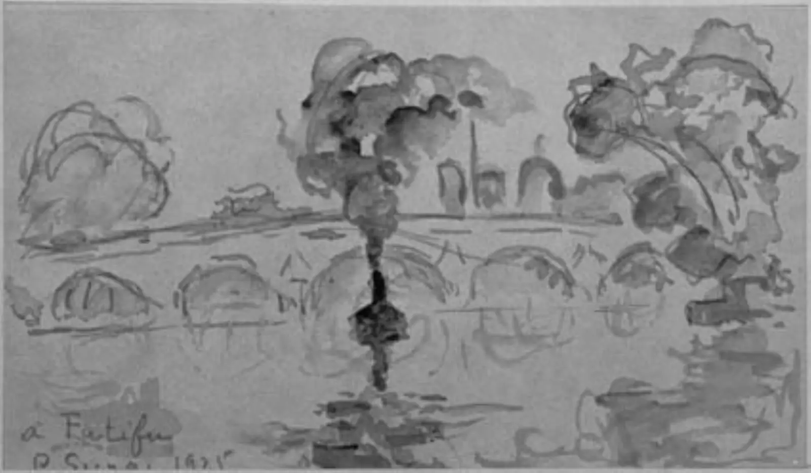 Pont Neuf, set mod Notre Dame by Paul Signac