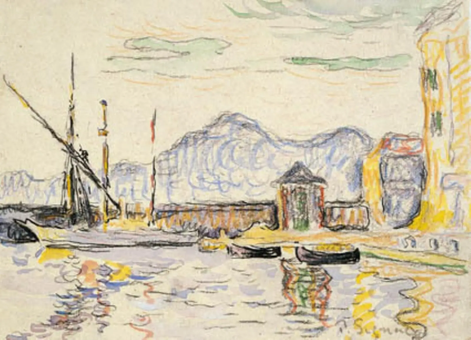 Havnen i Antibes by Paul Signac