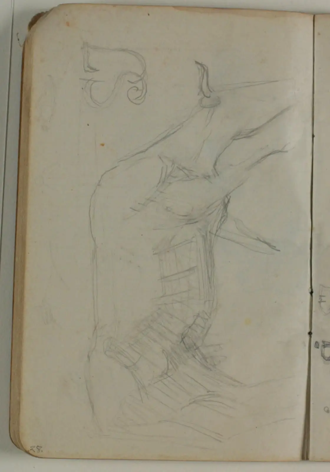 Skitser af køer. Udkast til monogram: SJ eller JS (Joakim Skovgaard) by Niels Larsen Stevns