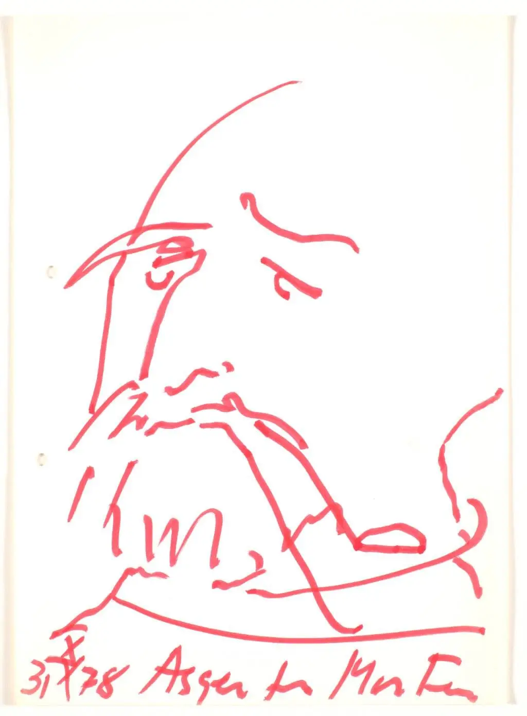 Portræt af Asger Jorn by Richard Mortensen