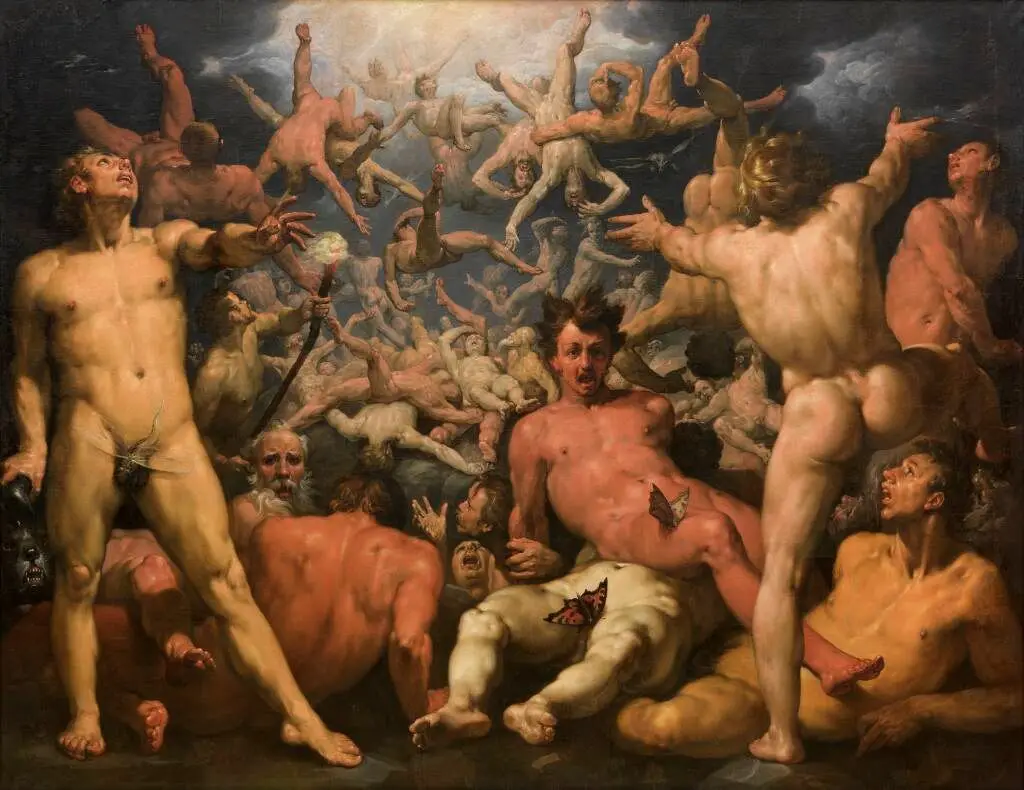 Titanernes fald by Cornelis Cornelisz. van Haarlem