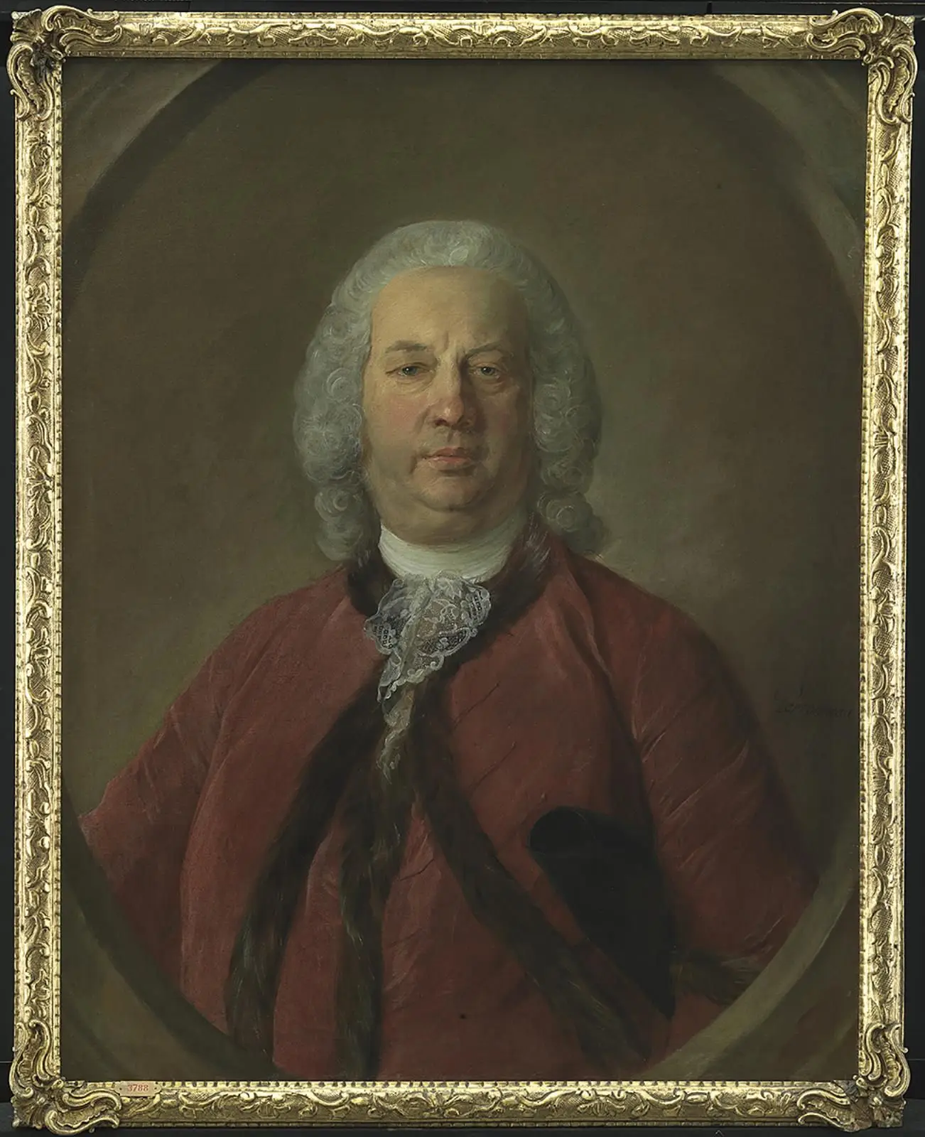 Portræt af Frederik Hansen de Liliendal (1699-1779), dansk konsul i Bordeaux, legatstifter by Jean-Baptiste Perronneau
