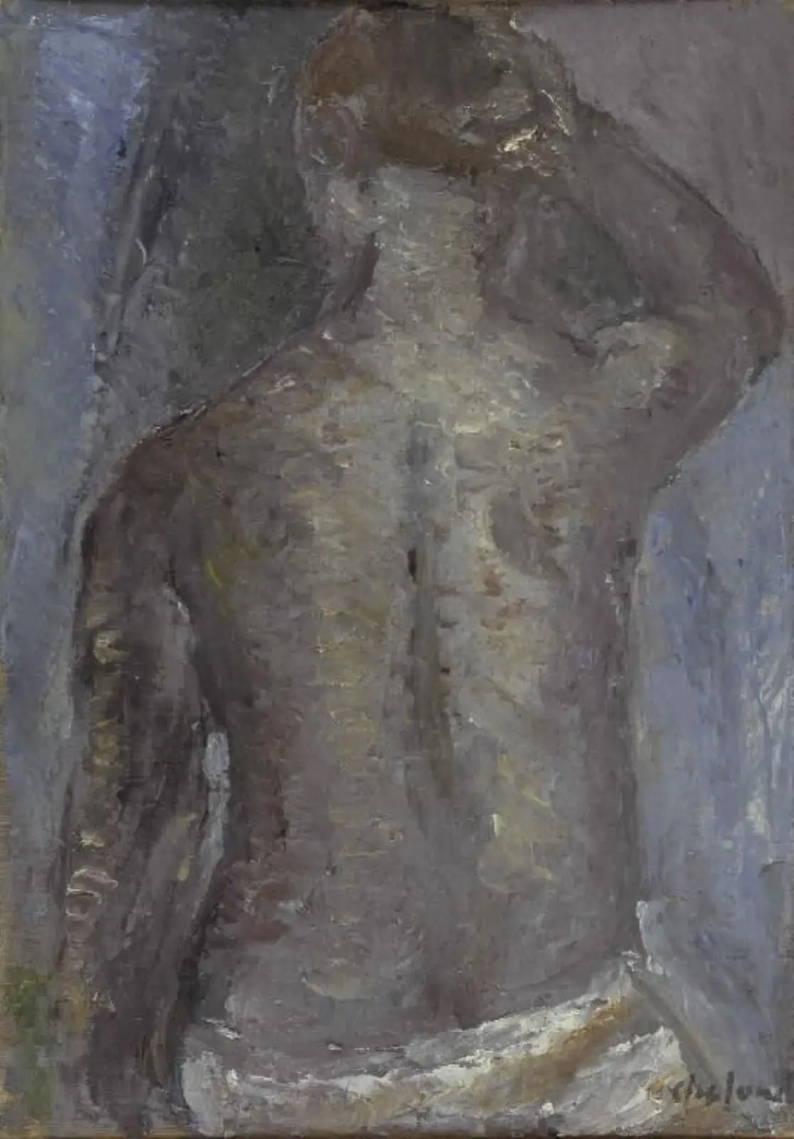 Stående figur. Kvinde set fra ryggen 1/2 figur by Poul Ekelund