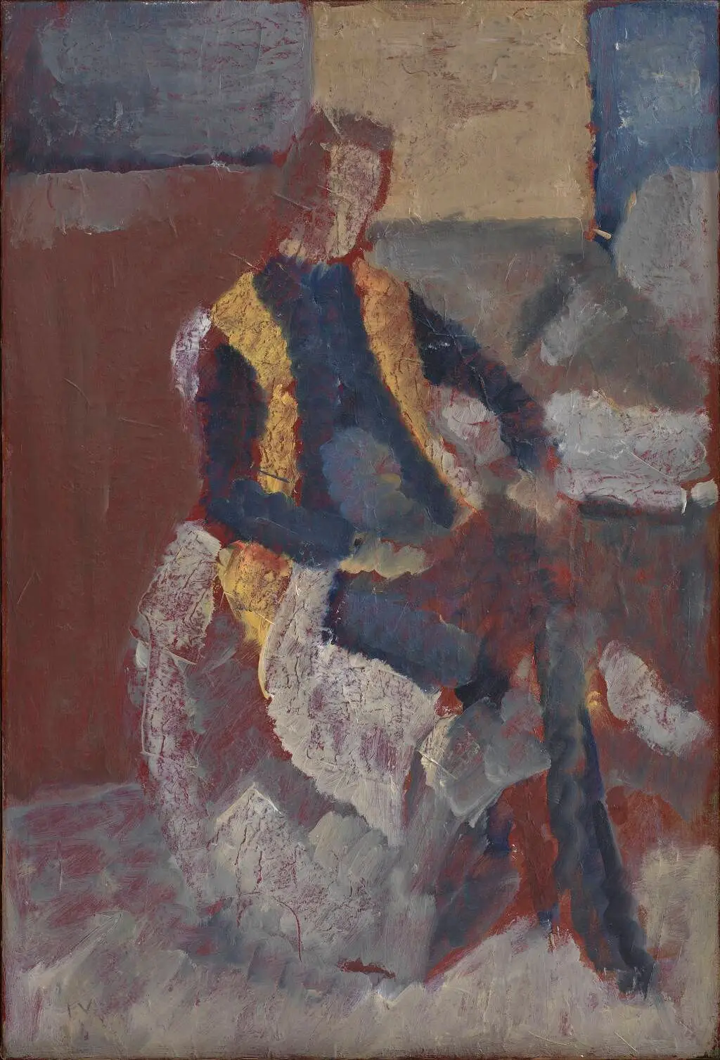 Siddende kvinde. December by Jeppe Vontillius