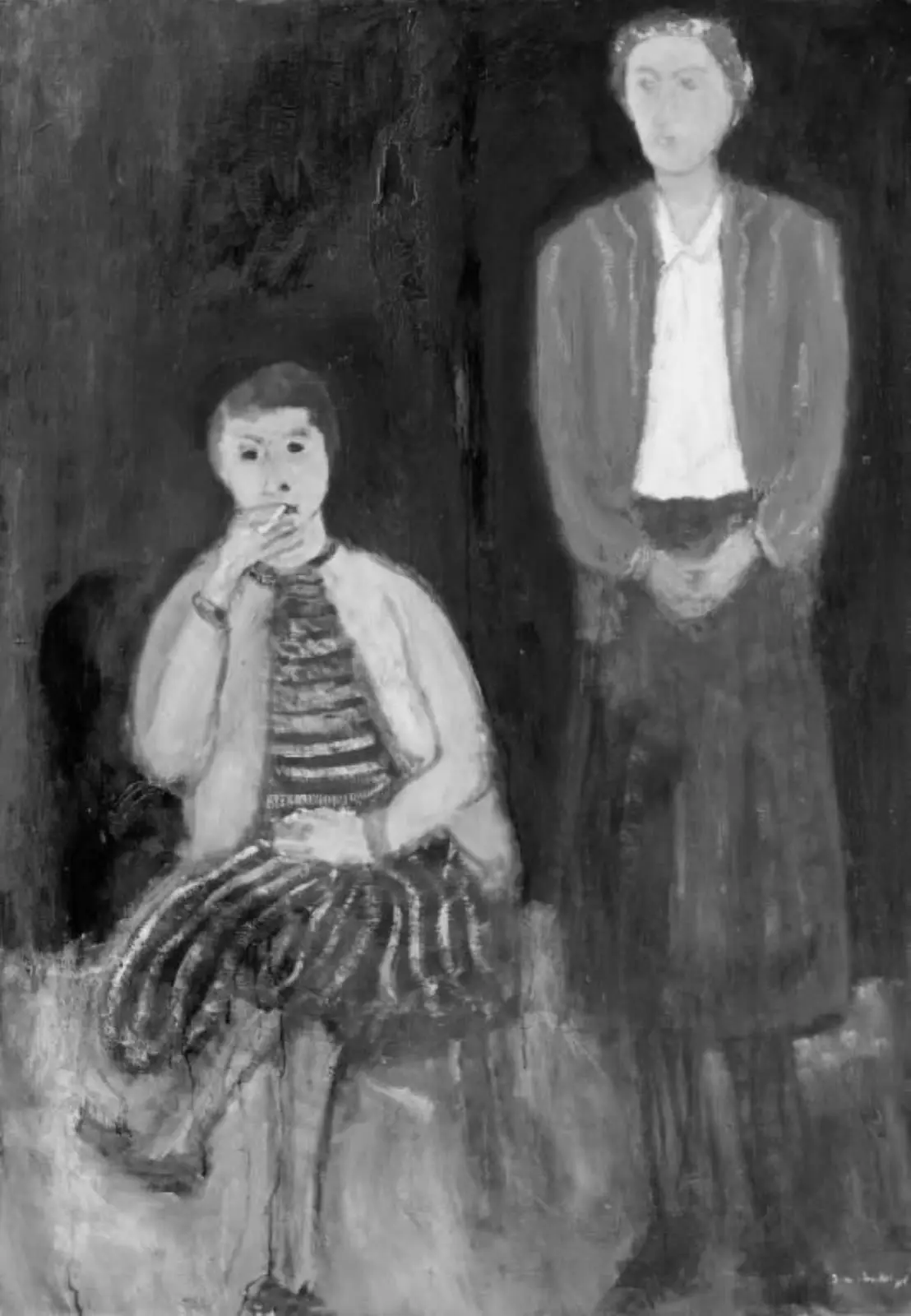 Stående og siddende kvinde by Jens Søndergaard