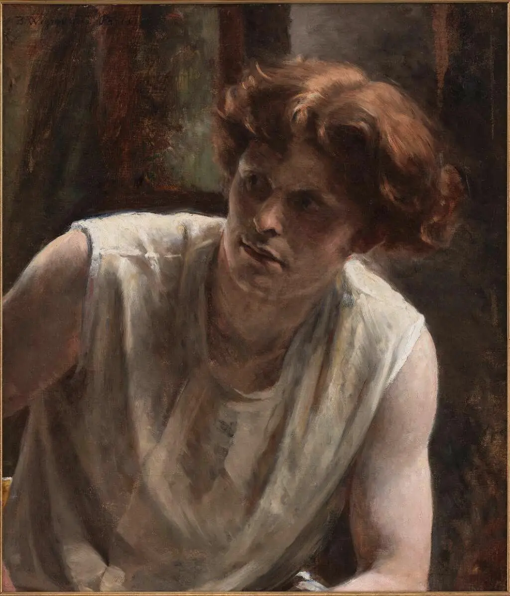 Studie af en kvindelig model by Bertha Wegmann