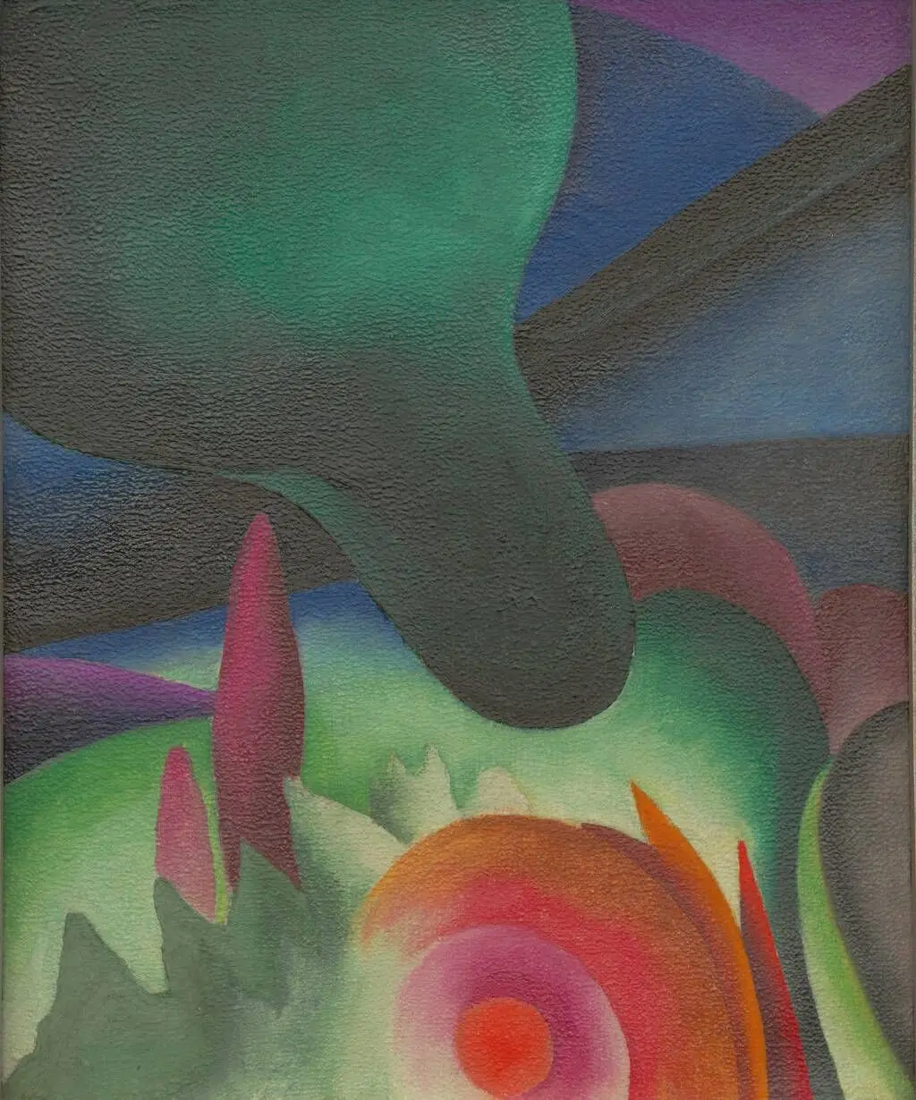 Abstract Forms in Pastel Colors by Georgia O'Keeffe