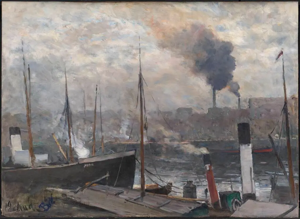 Parti fra en havn i Paris by Bertha Wegmann