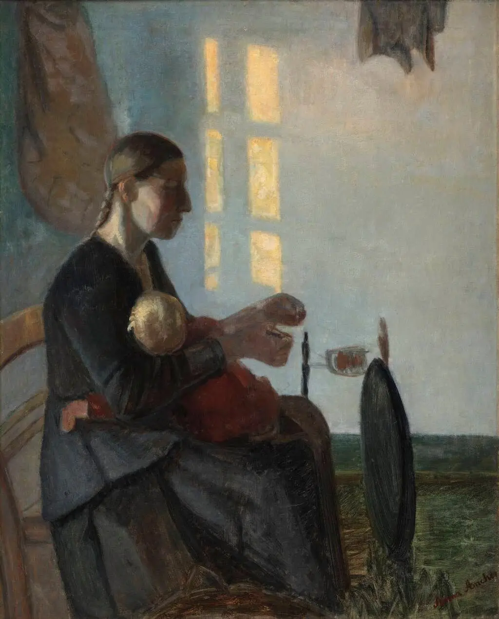 Mor og barn by Anna Ancher