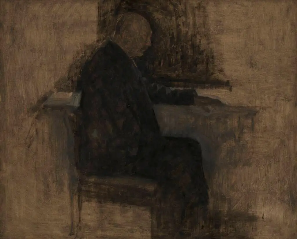 Arkitekten Thorvald Bindesbøll by Vilhelm Hammershøi