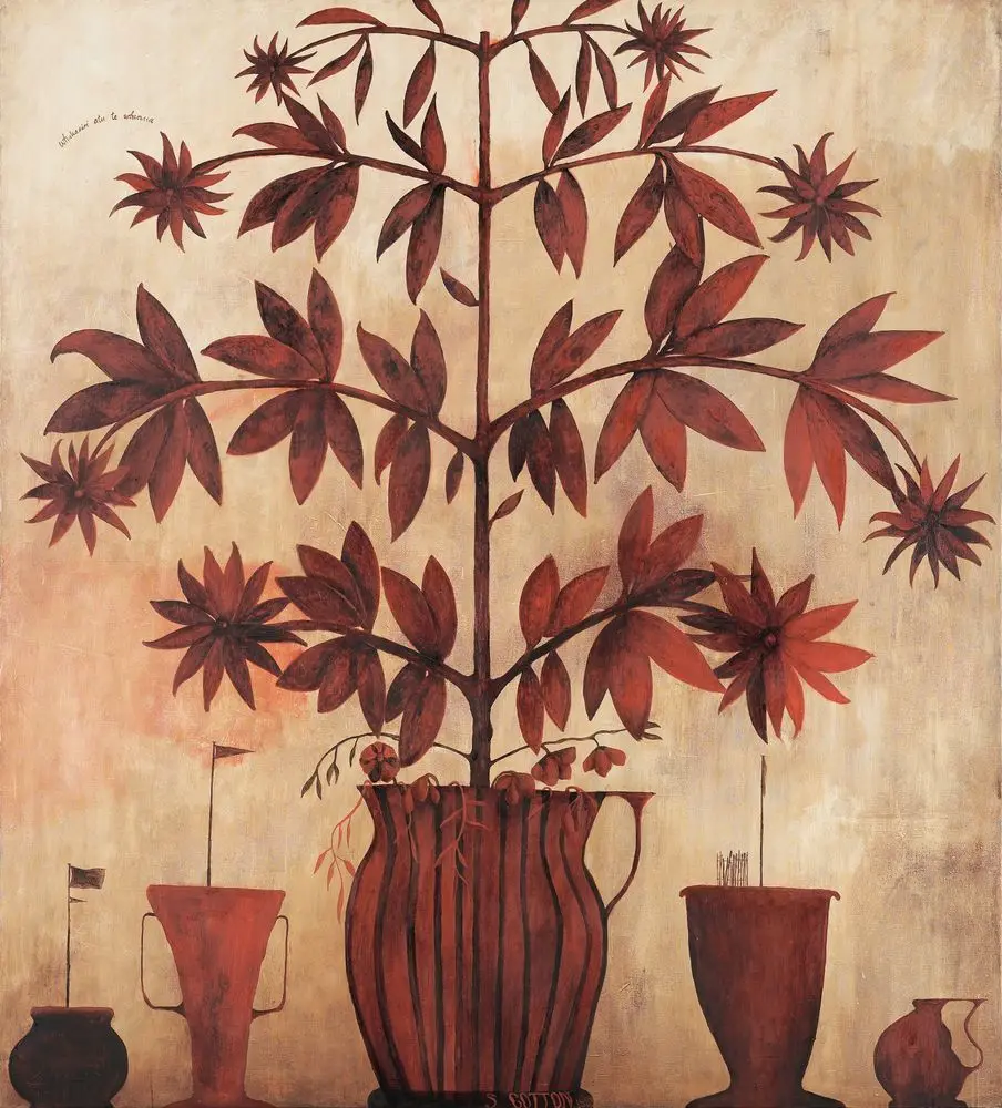 Whakapiri atu te whenua by Shane Cotton