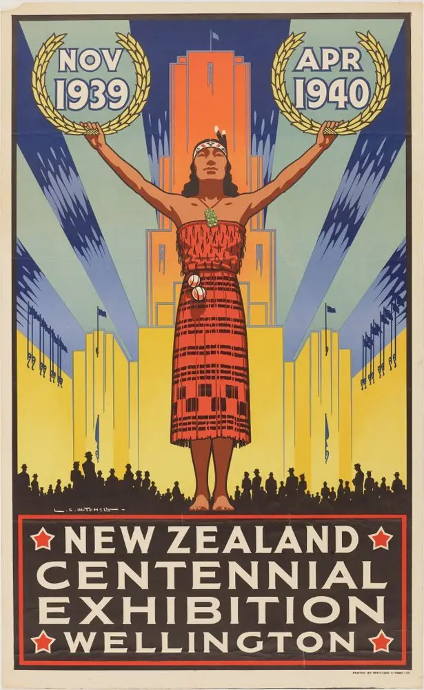 Poster, '1940 New Zealand Centennial Exhibition' by Leonard Mitchell
