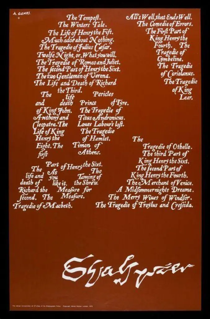 Shakespeare poster by Games, Abram