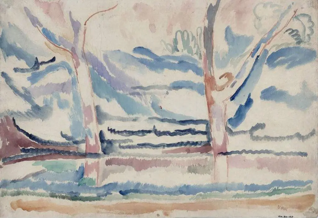 Landscape, Trees by a Pond by Bell, Vanessa