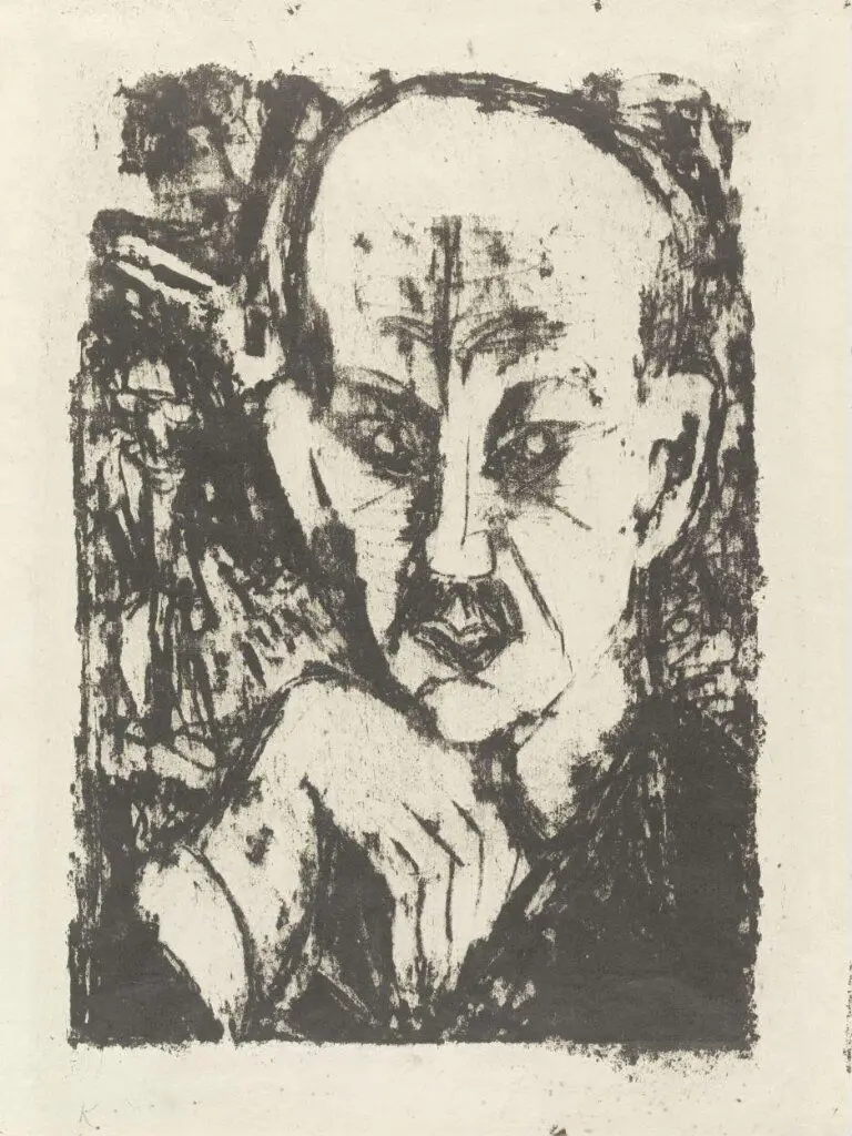 Kopf Sternheim by Ernst Ludwig Kirchner