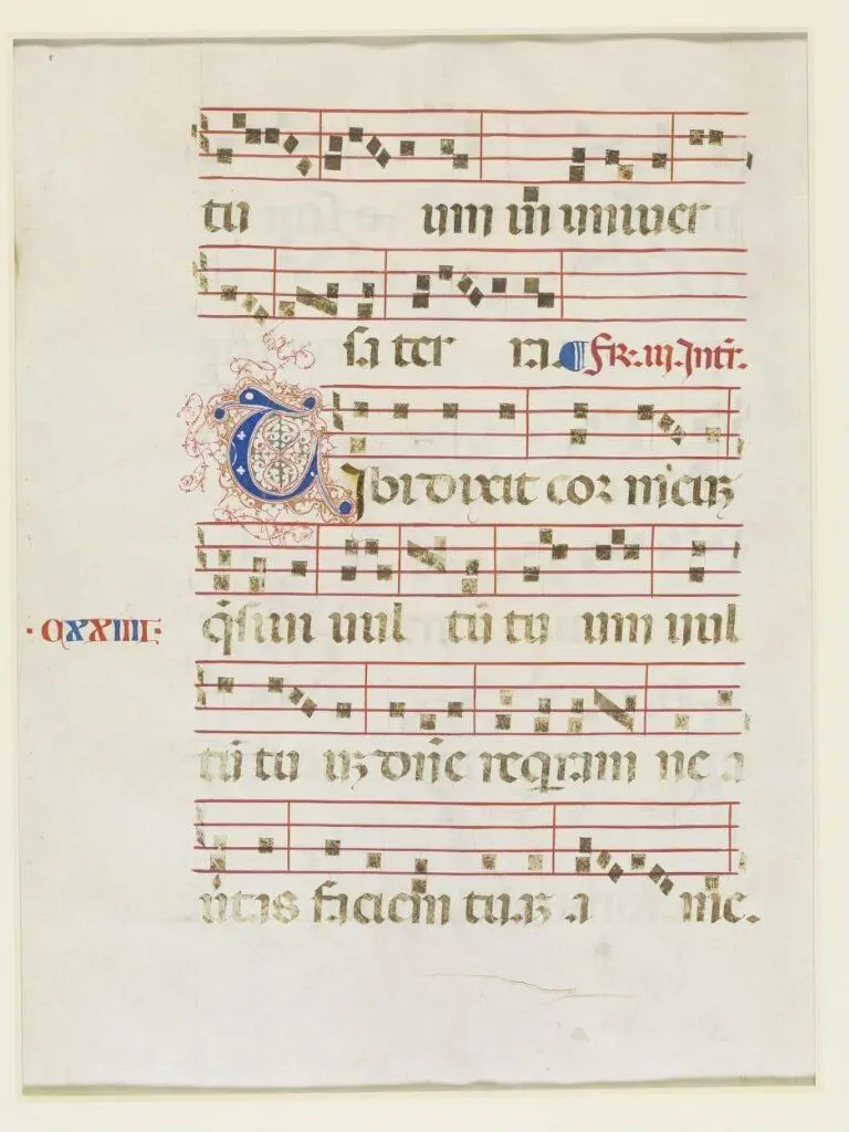 Illuminated leaf from a choir book by Unknown artist