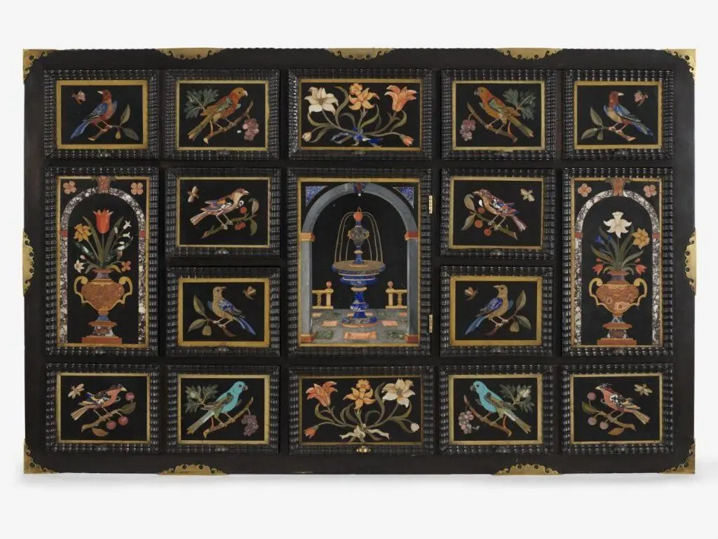 Pietre Dure Cabinet with St Catherina of Alexandria by Unknown artist