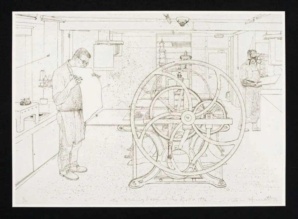 Etching Room at the Royal College of Art by John Hewitt