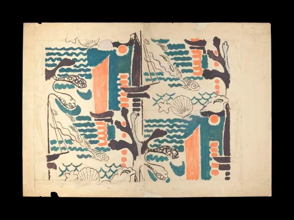 Design for textile by Vanessa Bell
