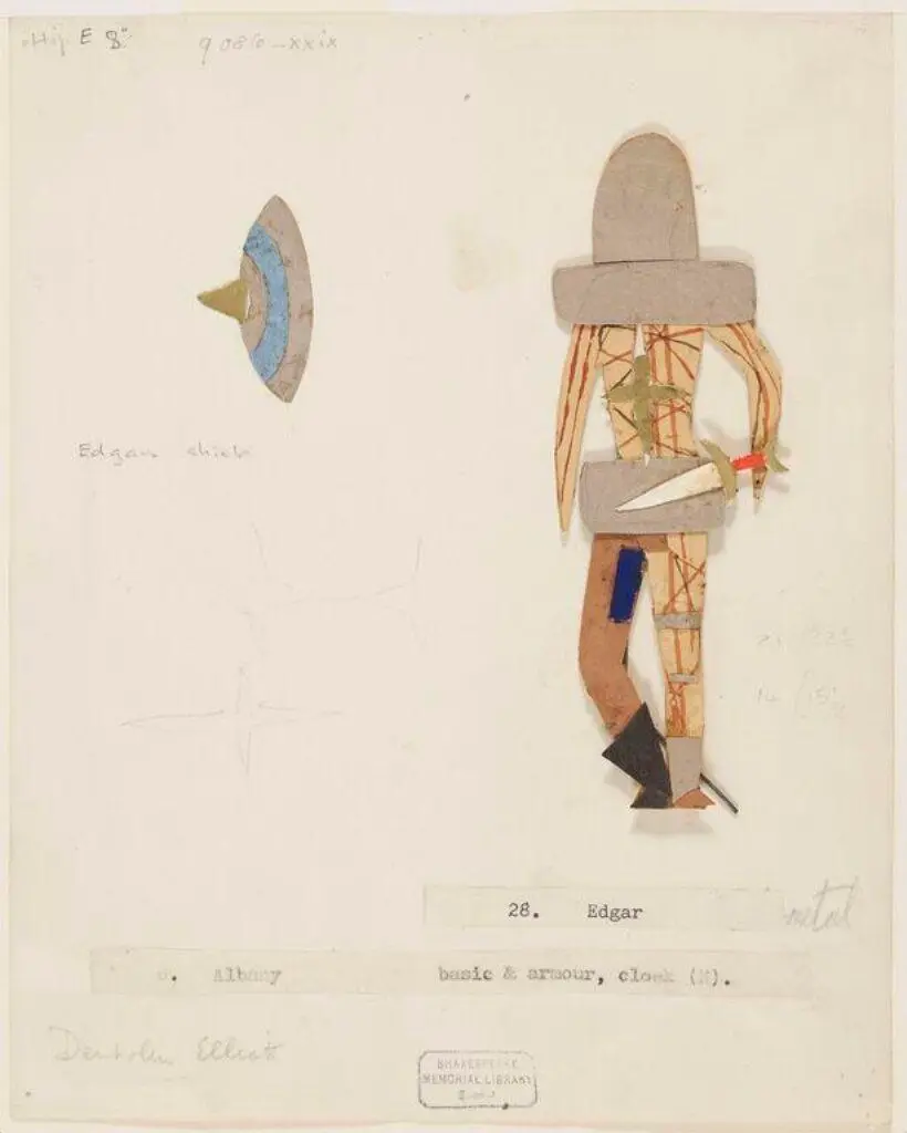 Costume design for Edgar in 'King Lear' by Isamu Noguchi