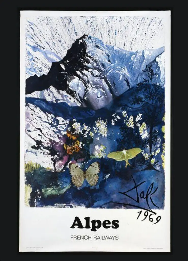 Alpes, French Railways by Dali, Salvador