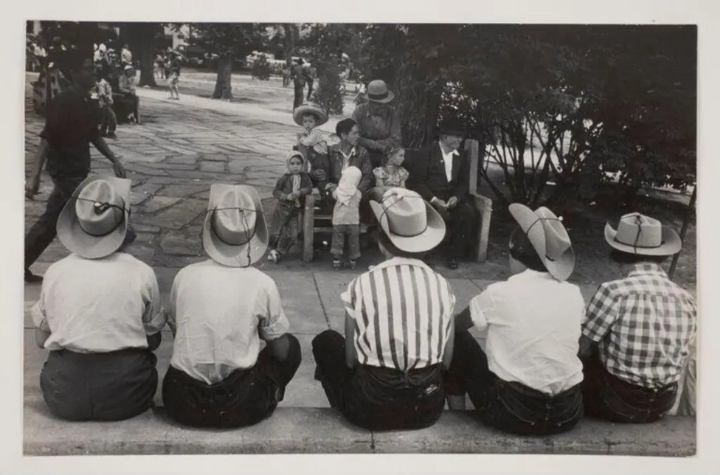 Tourists in the Plaza, Santa Fe, New Mexico by Haas, Ernst
