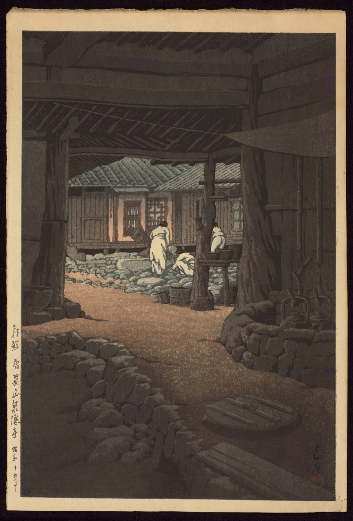 Chii Mountain Temple, Korea, 1935 by Kawase Hasui