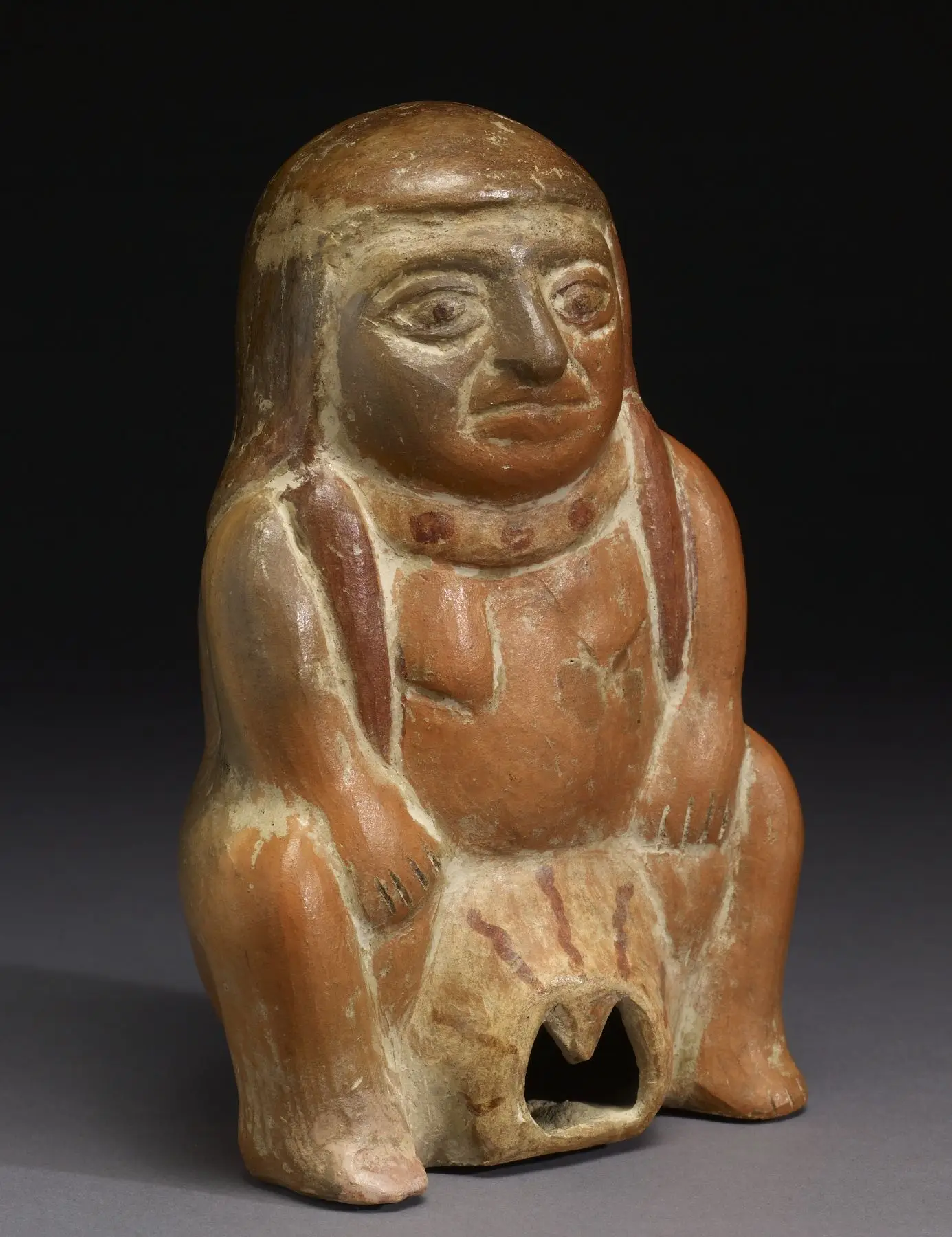Female Figure in Birthing Position by Moche