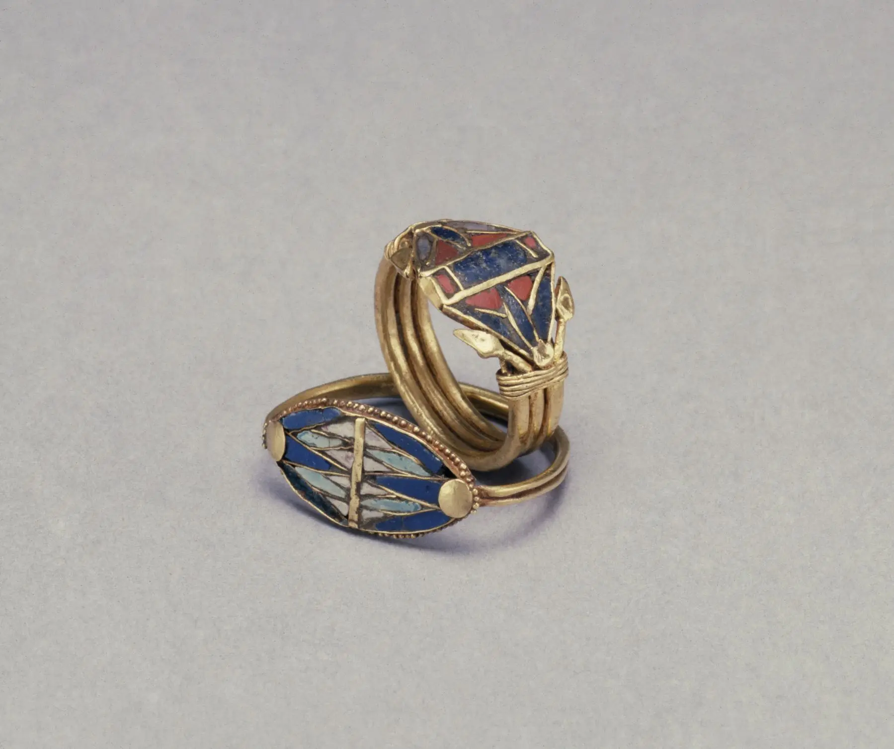 Two Rings with Lotus Flowers by Egyptian