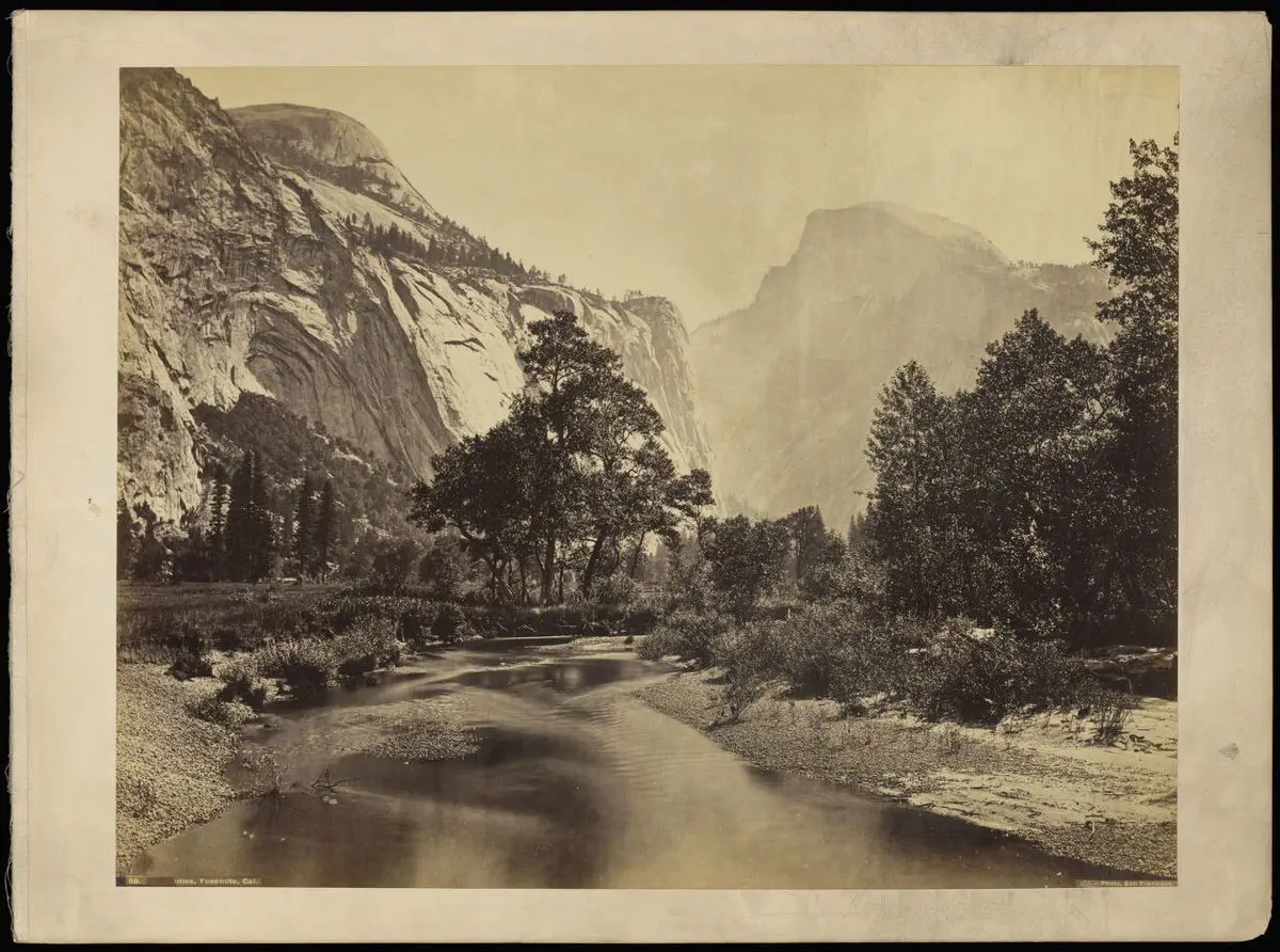 Yosemite, California: the Domes. Photograph by C.E. Watkins, ca. 1860-1880. by Carleton Watkins