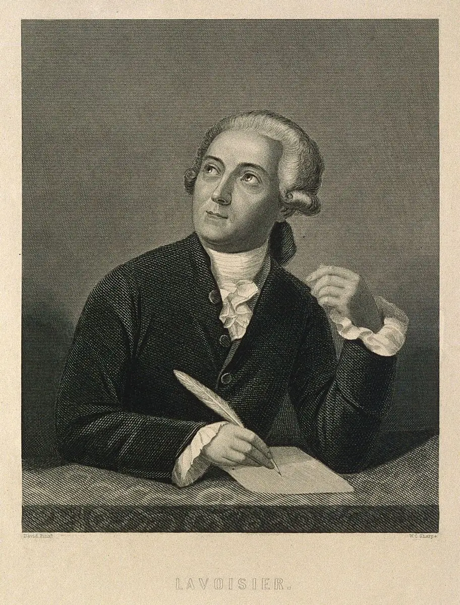 Antoine Laurent Lavoisier. Stipple engraving by W. C. Sharpe after J. L. David. by Jacques-Louis David